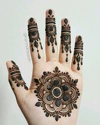 This modern design is ideal for a day when it isn't your big day. Top 150 Simple Mehndi Designs Shaadisaga