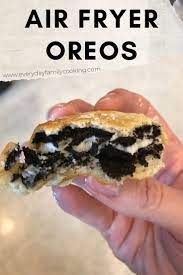Air Fried Oreos With Crescent Rolls A Quick And Easy Air Fryer Dessert Recipe Fried Oreos Oreo Dessert Recipes
