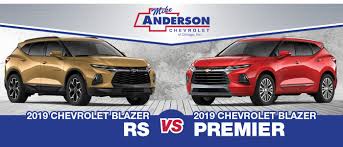 Boys love monster trucks and aj gets to drive one! 2019 Chevy Blazer Rs Vs Premier Key Differences Mike Anderson