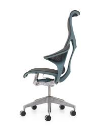 A Profile View Of A Cosm High Back Ergonomic Desk Chair With Leaf Arms Minimalist Chair Office Chair Design Chair Design