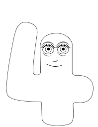 Numbers with various styles and difficulty levels, to print and color. Bbc Cbeebies Four Coloring Pages Hobbies And Crafts Number Jacks