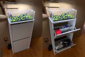 For full build details, se. Went To Ikea And Found A Shoe Rack Bissa Turned Out Perfect For Ada 4 6 Gallon That We Are Just Setting Up Plantedtank