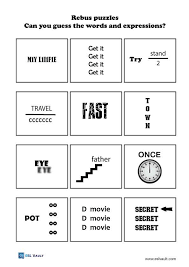 Free rebus puzzles printable offline games worksheets for 3rd grade students. Dxbi K16cxji6m