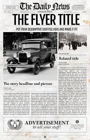 1 Page Newspaper Template Ai Newspaper Front Pages Vintage Newspaper Newspaper Template
