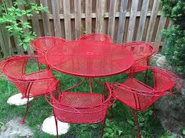 Fabulous 7 Piece Mid Century Modern Wrought Iron Patio Set Patio Furniture Makeover Wrought Iron Patio Furniture Wrought Iron Patio Set