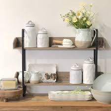 Kitchen wall shelves collection wall mounted kitchen shelves Wall Shelf Prairie Timber Black Metal Shelves Humble Home