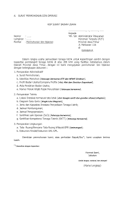 Contoh Surat Permohonan Izin Operasional