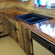 This diy pallet cabinet has been featured with multiple mantles and shelves which offer a great storage space. Check Out My Copper Countertops With Pallet Wood Cabinets My Wife Was Happy Somethingimade