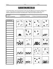 What if you looked at it under a microscope? Chemistry Worksheet Matter 1 Ws Classifying Matter Answers Worksheet Image Below Classification Of M Ements Ornpoun S An Lassify Each Of The Pictures Course Hero