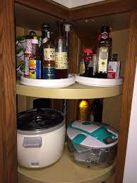 Lazy susan kitchen cabinets are popular fixtures in kitchens giving. Corner Lazy Susan Turntable Kitchen Cabinet At My House We Call It The Super Susan We Added 2 9 Copco T Kitchen Cabinets Kitchen Remodel Pantry Inventory
