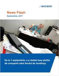 Prestații sociale și facilități pentru adulții / copiii cu handicap grav se acordă persoanelor cu dizabilități de pe raza orașului pantelimon, în conformitate cu prevederile legii nr.448/2006 privind protecția și promovarea drepturilor persoanelor cu handicap, republicată. De La 1 Septembrie S A Dublat Taxa Platita De Companii Catre Fondul De Handicap Accace Romania