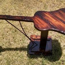 Gradually a guitar emerges, bit by bit. Best Handmade Guitar Coffee Table Indoor Or Outdoor For Sale In Austin Texas For 2021