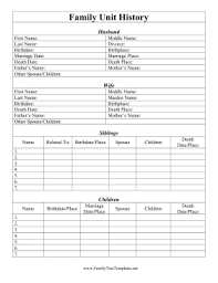 this free printable family history table is a great