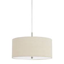 Shop Addison Linen Drum Shade 3 Light 60 Watt Pendant Light Overstock 13742639