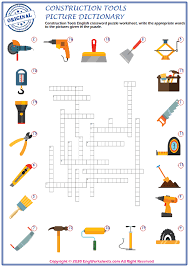 Design design a word search or crossword with your vocabulary terms, and tailored to your lesson. Construction Tools Esl Printable Picture Dictionary Worksheet For Kids Pdf Worksheets