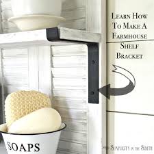 How To Make Diy Industrial Farmhouse Metal Shelf Brackets From Flat Steel Bought At Lowes Mat Metal Shelf Brackets Farmhouse Shelves Shutters Repurposed Decor