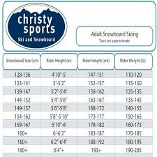 51 bright snowboarding size chart women