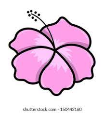 Hawaii clipart bunga raya flowers clipart black and white free. Lukisan Bunga Raya Simple Cikimm Com