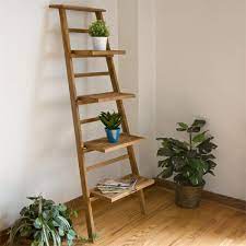 Teak Leaning Plant Stand Indoor Corner Plant Stand Wood Plant Stand Plant Stand Indoor
