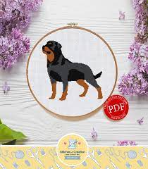 Save 40% on these cd bundles of cross stitch patterns. Rottweiler Digital Download Dog By Stitches Of Creation On Zibbet