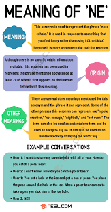 Ne Meaning What In The World Does This Popular Acronym Mean 7 E S L Other Ways To Say Meant To Be Ways To Say Said