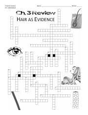 Check spelling or type a new query. 3 Hair As Evidence Review Worksheet Docx Forensic Science Ch 3 Worksheet Name Period Crossword Puzzle Clues Across Down 3 Type Of Scales Commonly Course Hero