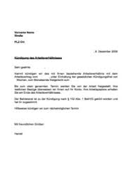 Vorlage & muster 9095 je nachdem, ob eine garage als bestandteil des wohnraummietvertrages oder selbstständig vermietet wurde, gelten nach deutschem recht unterschiedliche bestimmungen über die voraussetzungen und fristen einer kündigung. Musterbrief Kundigung Arbeitsverhaltnis Ohne Grunde Word Vorlage Zum Herunterladen