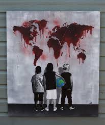 Banksy was also offered the chance to do a new version of his message for our customers in a suitable location. the video of banksy's rats in. This Little Picture Carries A Huge Meaning About The World We Are Living In The Wars In Every Country The Wild Green Lands Turned Street Art Art Banksy Art