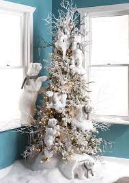 Aodini christmas decorations, 19.6 ft 40 led battery operated snowflake string lights, 8 modes waterproof christmas lights with remote for christmas decor party garden patio indoor outdoor. Tree Arctic Wilderness Elegant Christmas Tree Decorations Traditional Christmas Tree White Christmas Decor