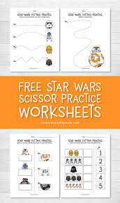 These worksheets are a great way for you children to begin working on cutting skills at home. Star Wars Cutting Practice Worksheets For Early Learners