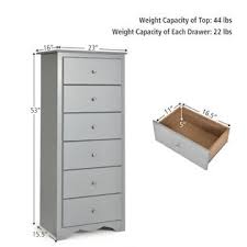 Choose a sophisticated black dresser or one with a wooden finish that complements your room's decor. Costway 6 Drawer Chest Dresser Clothes Storage Bedroom Tall Furniture Cabinet Grey