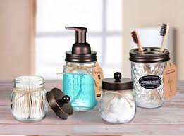 The jars will be a cute and beautiful addition to your home. Mason Jar Bathroom Storage Organizer Oil Rubbed Bronze Rustic Farmhouse Decor Bathroom Accessories Qtip Holder Dispenser Glass Apothecary Jars For Qtips Cotton Swabs Ball Flossers 2 Pack Walmart Com Walmart Com
