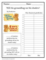 groundhogs day prediction worksheets teaching resources tpt