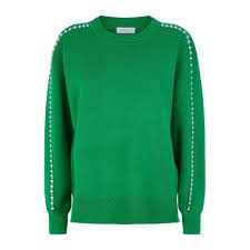 Sandro Wool Blend Embellished Crewneck Sweater This Week Month Just In