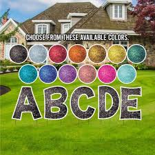 The most common type of mounting you'll find with aluminum letters for signs is stud mounting. 18 Sparkle Alphabet Yard Sign Letters 26pc Outdoor Lawn Etsy Australia