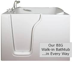 Lay down long soaking whirpool tub. Big Tall Models Walkin Tubs Of America