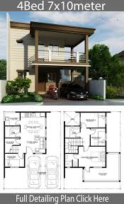 Home Design Plan 7x10m With 4 Bedrooms Home Design With Plansearch Home Design Plans House Designs Exterior Home Building Design