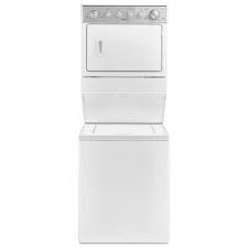 Whirlpool Washer And Electric Dryer In White Wet4027ew The Home Depot Laundry Center Whirlpool Washer Combination Washer Dryer