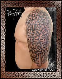 The celtic trinity tattoo is a very simple tattoo design, but very authoritative. Bell Sleeve Celtic Tattoo Design Luckyfish Art
