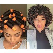 Image Result For Perm Rod Roller Set On Relaxed Hair Big Bouncy Curls Bouncy Curls Hair Styles