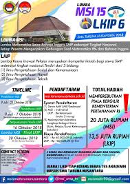We did not find results for: Sma Taruna Nusantara Lomba M S I Dan L K I P Siswa2 Smp Mts Ikutilah Lomba Matematika Sains Dan Bahasa Inggris Msi Xv 2018 Dan Lomba Karya Inovasi Pelajar