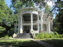 Victorian mansion with extensive white trim and large brick front gate in dunedin, new zealand. 1908 Classical Revival Eufaula Al George F Barber Old House Dreams