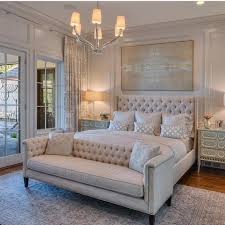 Current bedroom sofas in small bedroom ideas ikea 16 apartment size leather sofa apartment view photo 13 of 20. The Chic Technique Stunning Neutral Bedroom With Tufted Headboard Chandelier And Ches Luxurious Bedrooms Master Bedrooms Decor Master Bedroom Decor Romantic