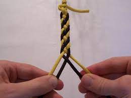 Watch the video explanation about how to finish off a braid with a double connection knot online, article, story, explanation, suggestion, youtube. T J Potter Sling Maker Instructions For A 4 Strand Flat Braid 1 Paracord Braids Paracord Diy Cords Crafts