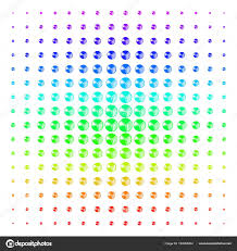 Pie Chart Icon Halftone Spectrum Grid Stock Vector