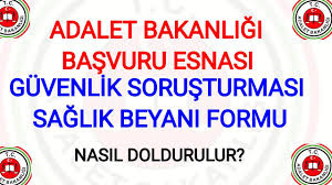İşte, adalet bakanlığı ile ilgili son durum ve güncel haberler! Adalet Bakanligi Guvenlik Sorusturmasi Ve Saglik Beyani Formu Nasil Doldurulur Basvuru Nasil Yapilir Youtube