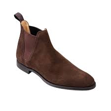 Chelsea boots with elasticized side panels and. Chelsea 8 Dark Brown Suede City Sole Crockett Jones