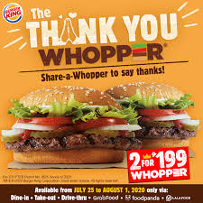 See the full burger king menu with prices in canada. Burger King Philippines On Twitter We Believe In The Power Of A Thank You Which Is Why We Re Giving You Another Chance To Thank Your Quarantinehero Get 2 Whopper Jrs For