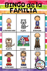 Bingo De La Familia Family Bingo Spanish Lessons For Kids Learning Spanish Vocabulary Spanish Language Learning