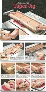 Adjustable Taper Jig Plans Furniture Legs Construction Techniques Woodarchivist Com Table Scie Circulaire Amenagement Atelier Traineau